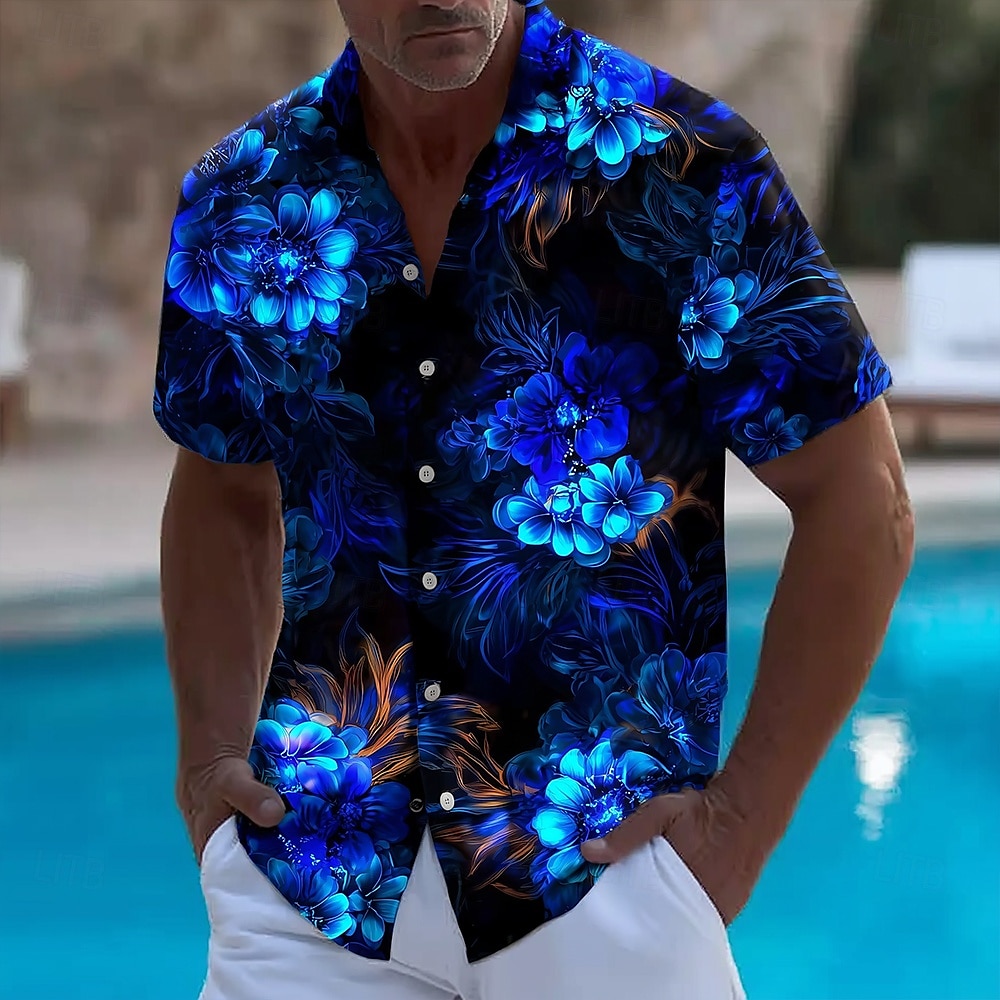 Vintage Hawaiian Floral Shirt - Camisa hawaiana de verano con estampado