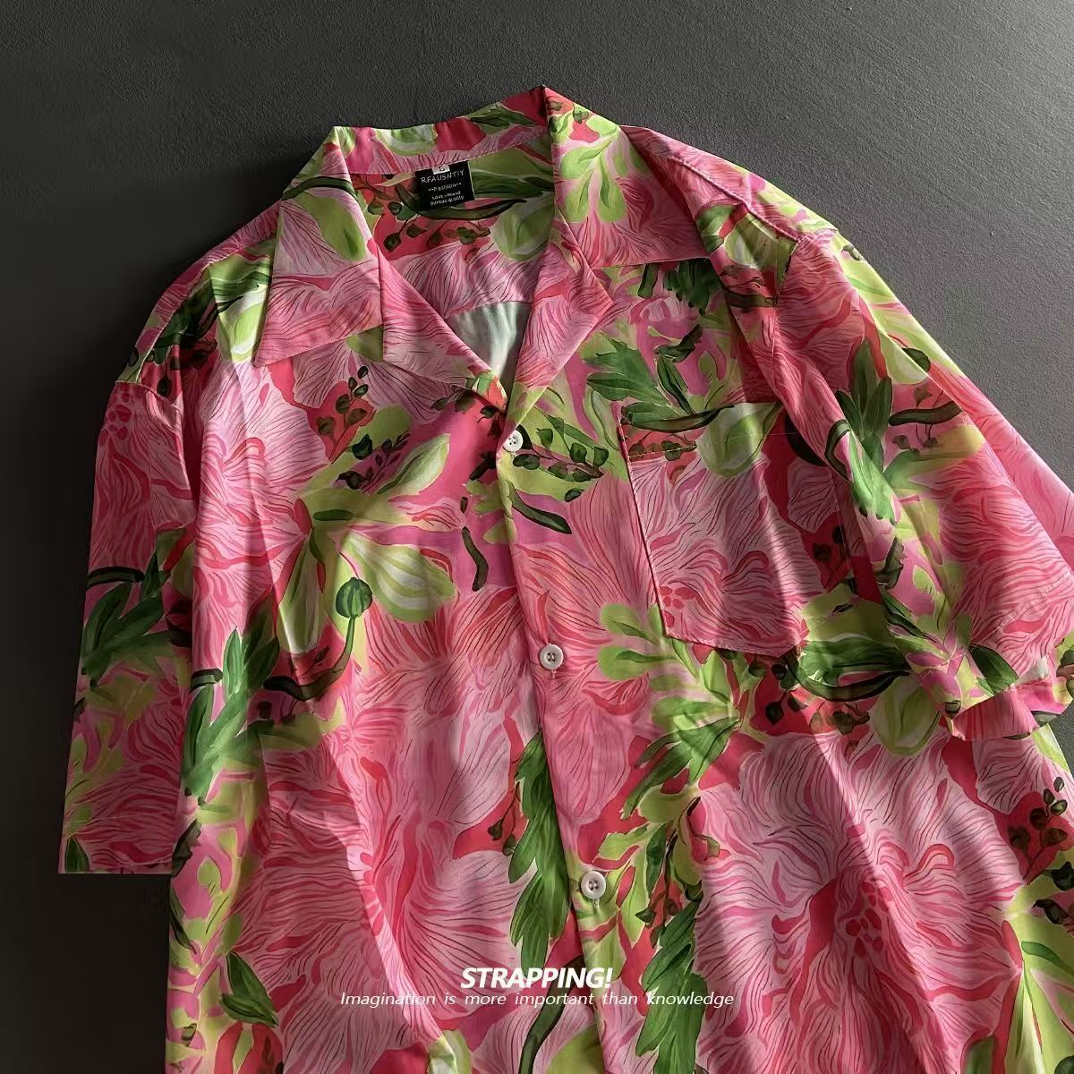 Vintage Hawaiian Floral Shirt - Camisas hawaianas con cuello cubano Floral