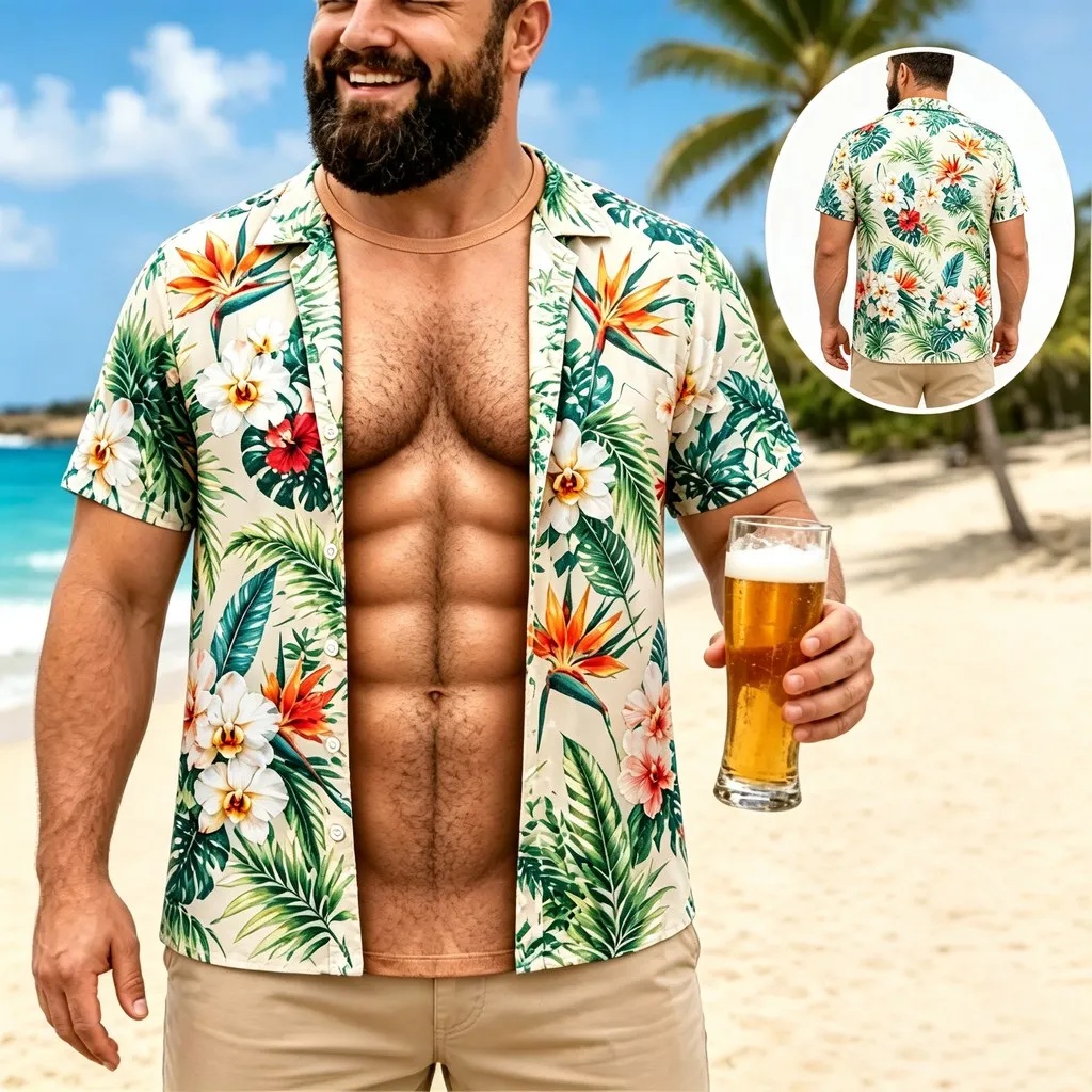 Nueva camisa hawaiana para hom - Vintage Hawaiian Floral Shirt reseña y precio