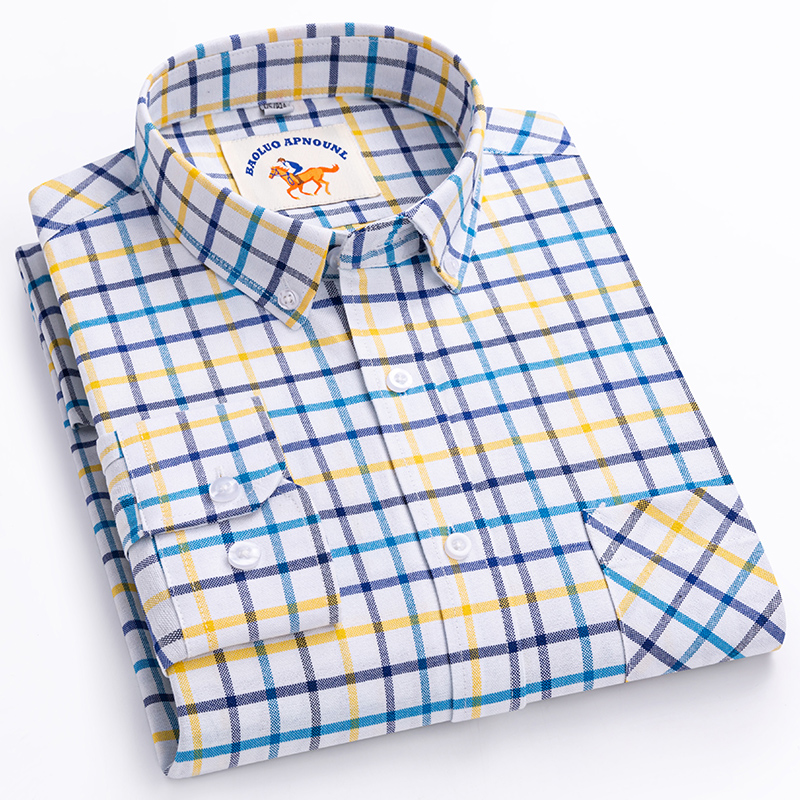 Camisas nuevas de manga larga  - Oxford Cotton Casual Shirt Business reseña y precio