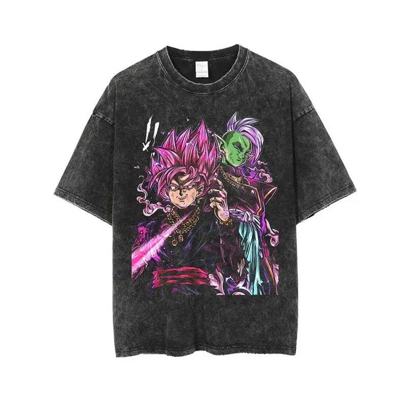 Camiseta Goku Black Rose Drago - Acid Wash Vintage Graphic T Shirt reseña y precio