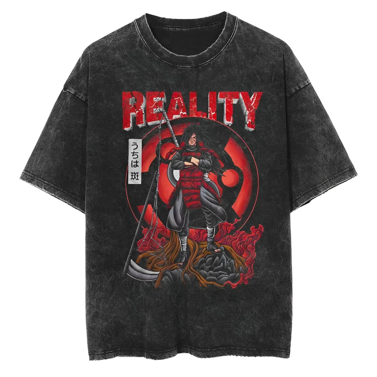 Camiseta Madara Uchiha Naruto  - Acid Wash Vintage Graphic T Shirt reseña y precio