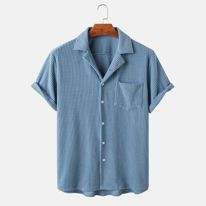 Ropa de verano para hombre, ca - Corduroy Button Up Shirt Men reseña y precio